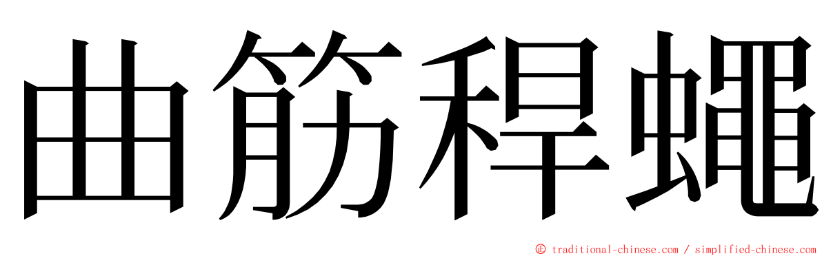 曲筋稈蠅 ming font