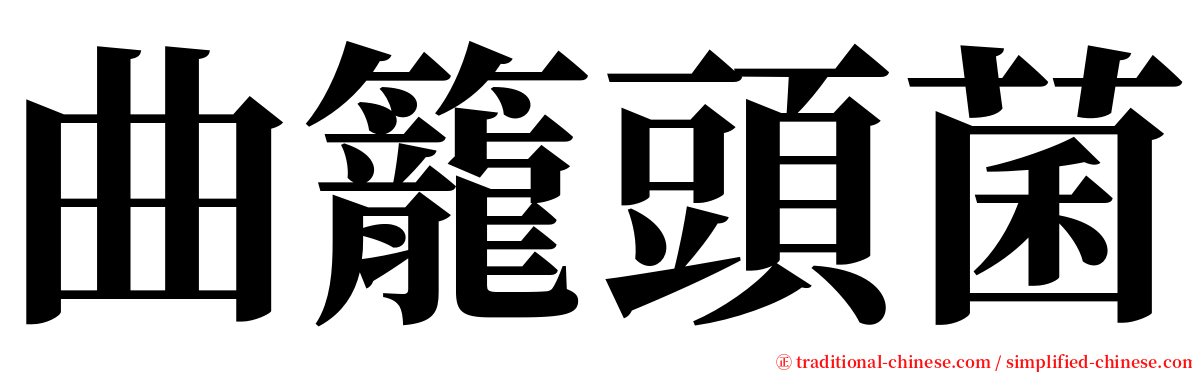 曲籠頭菌 serif font