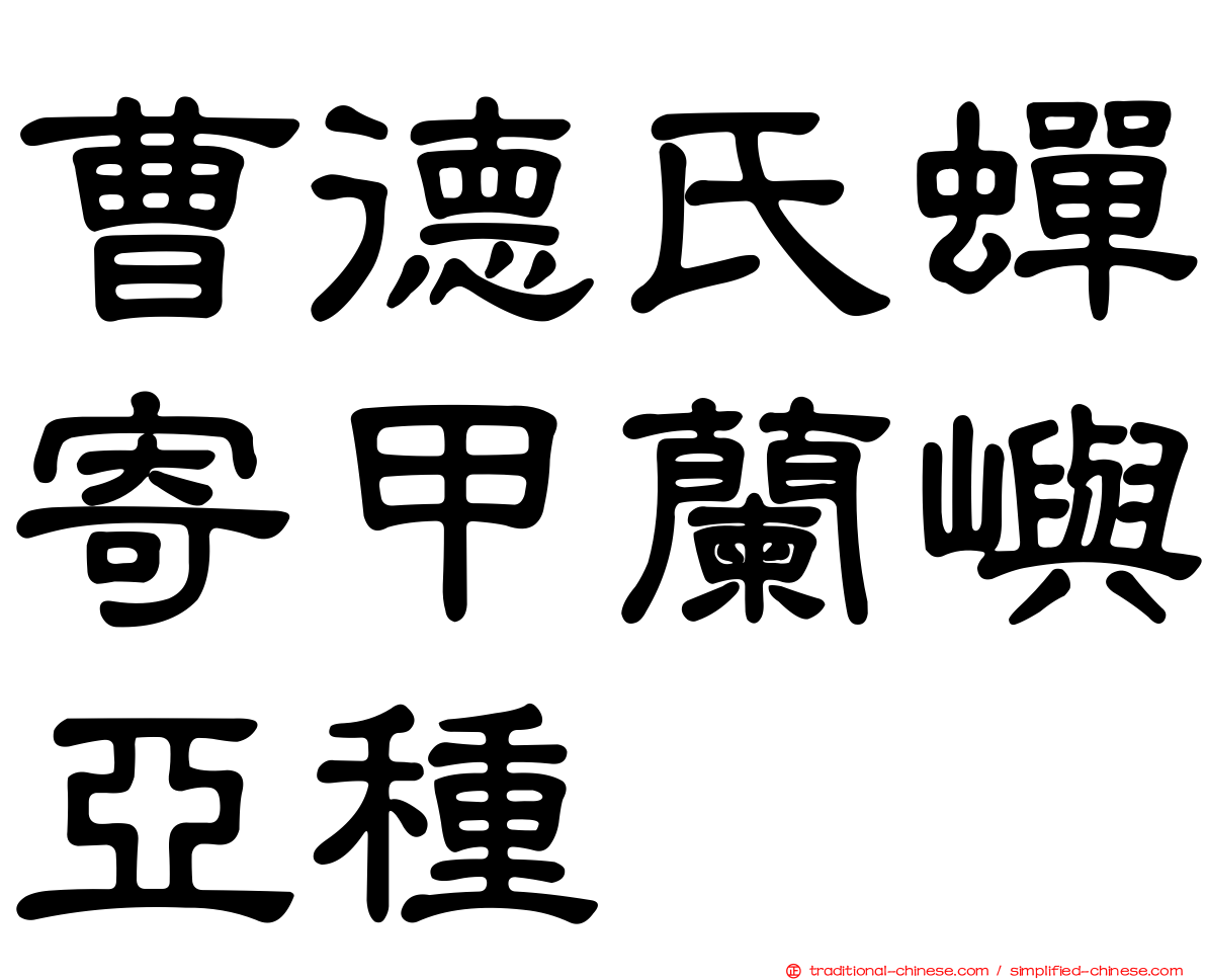 曹德氏蟬寄甲蘭嶼亞種