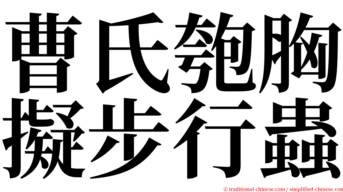 曹氏匏胸擬步行蟲 serif font