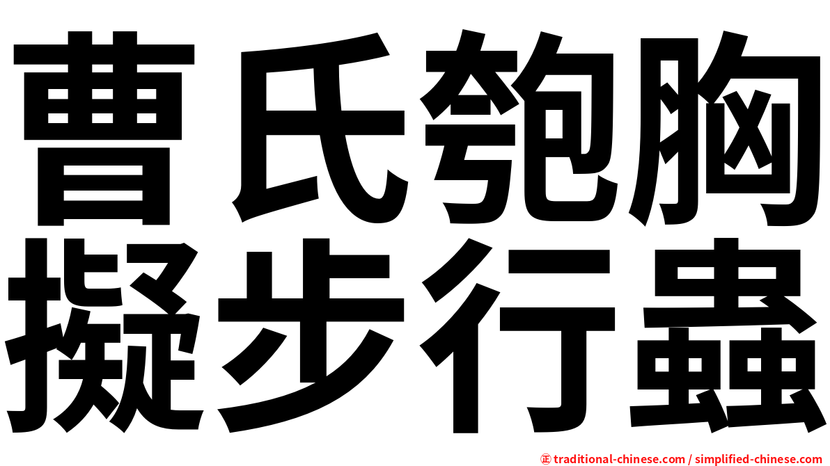 曹氏匏胸擬步行蟲