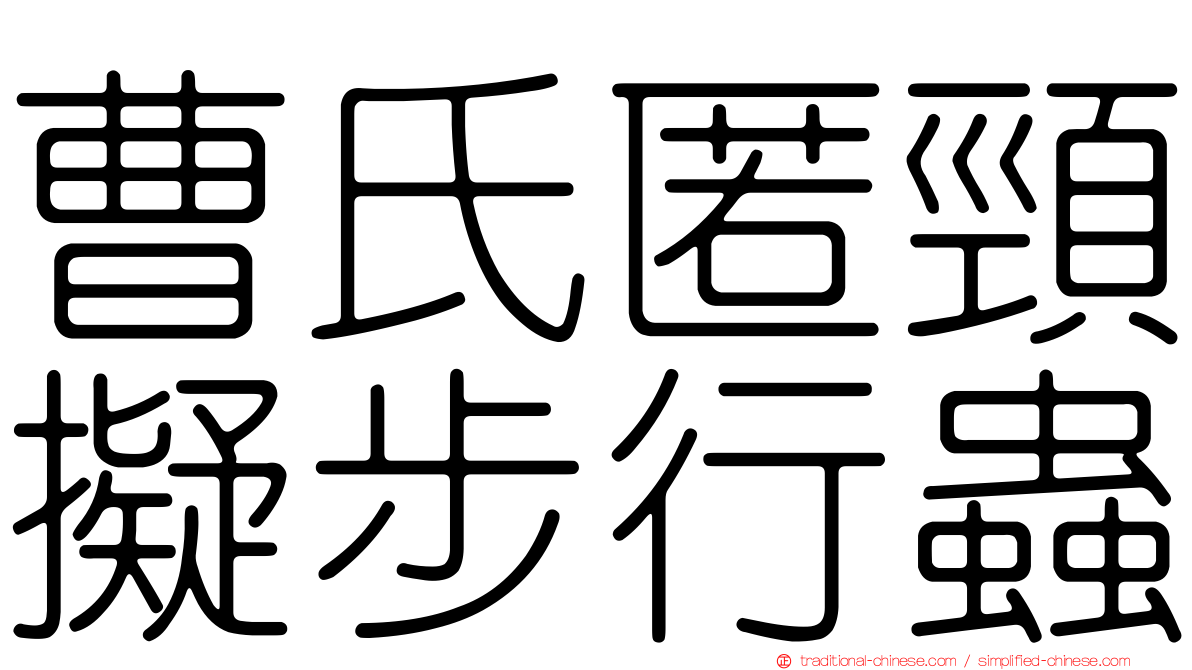 曹氏匿頸擬步行蟲