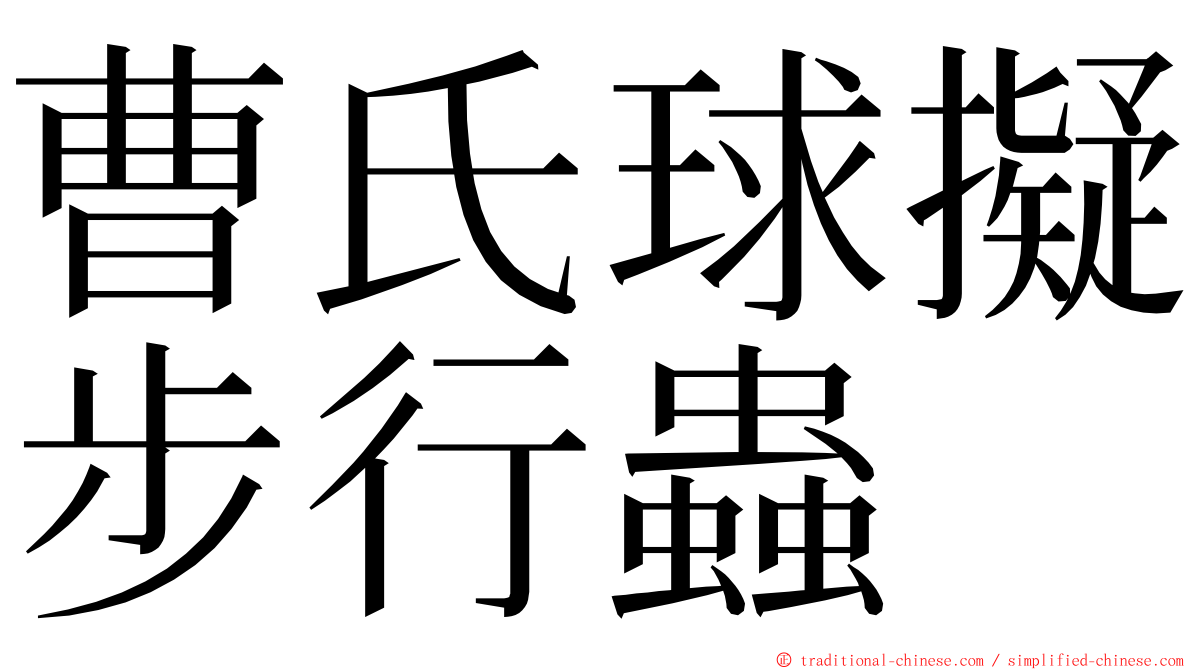 曹氏球擬步行蟲 ming font