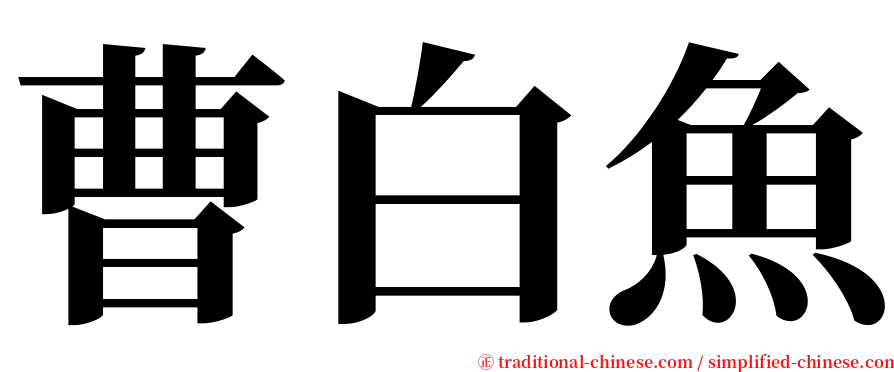 曹白魚 serif font