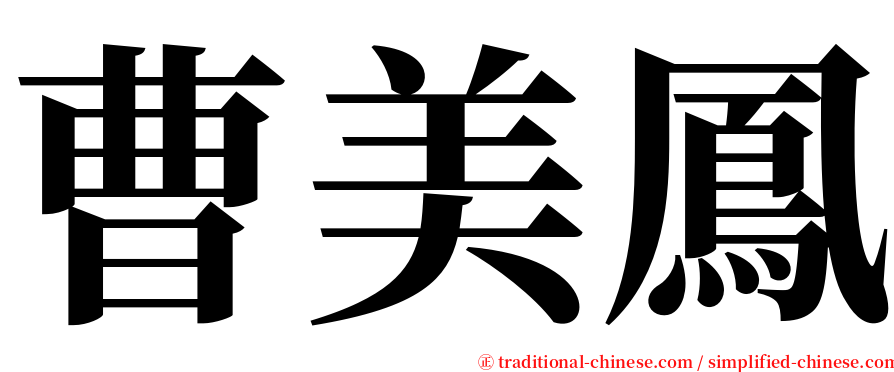 曹美鳳 serif font