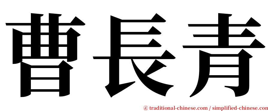 曹長青 serif font