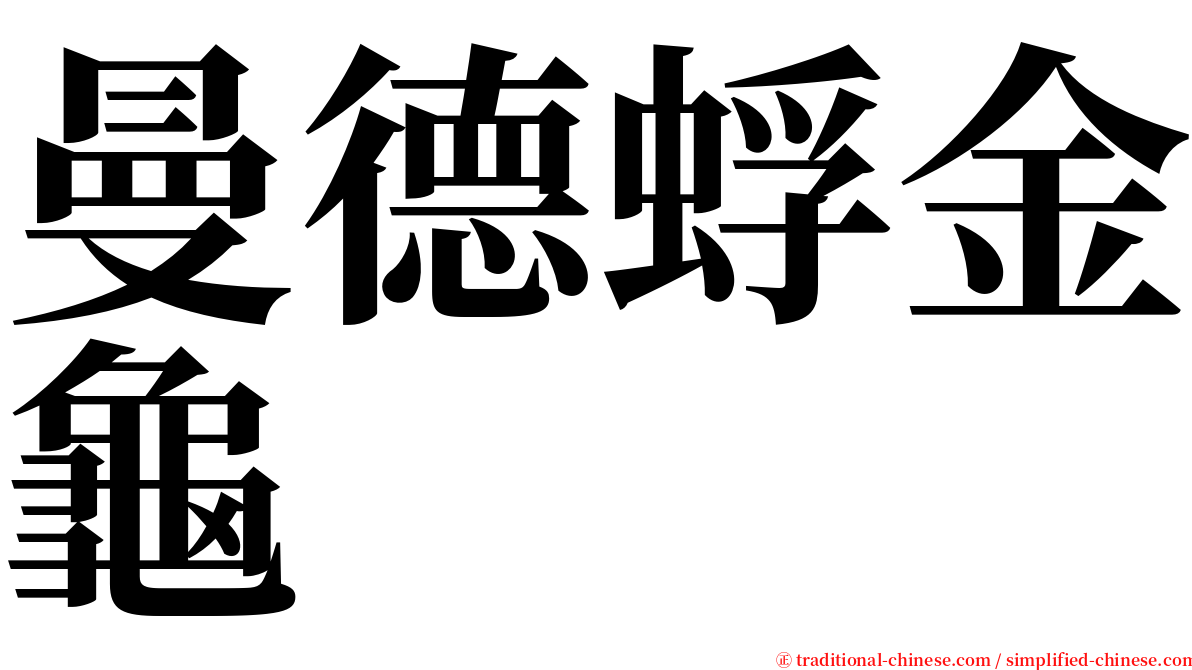 曼德蜉金龜 serif font