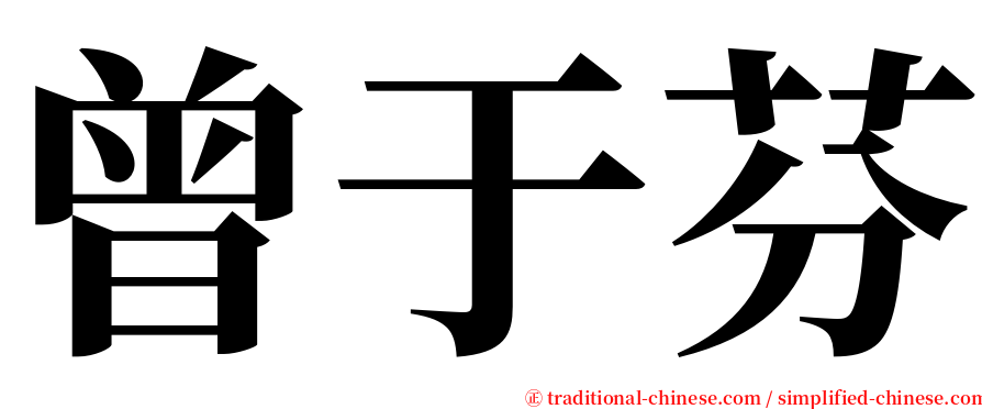 曾于芬 serif font