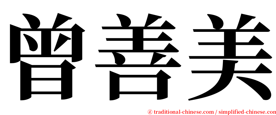 曾善美 serif font