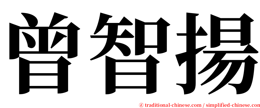 曾智揚 serif font