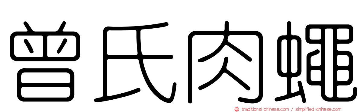 曾氏肉蠅