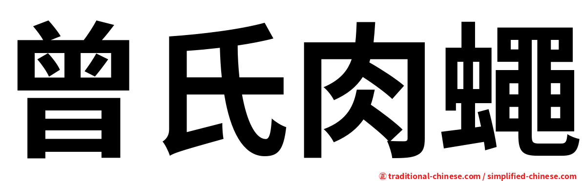 曾氏肉蠅