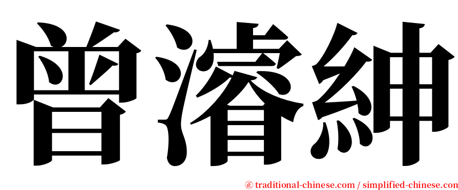 曾濬紳 serif font