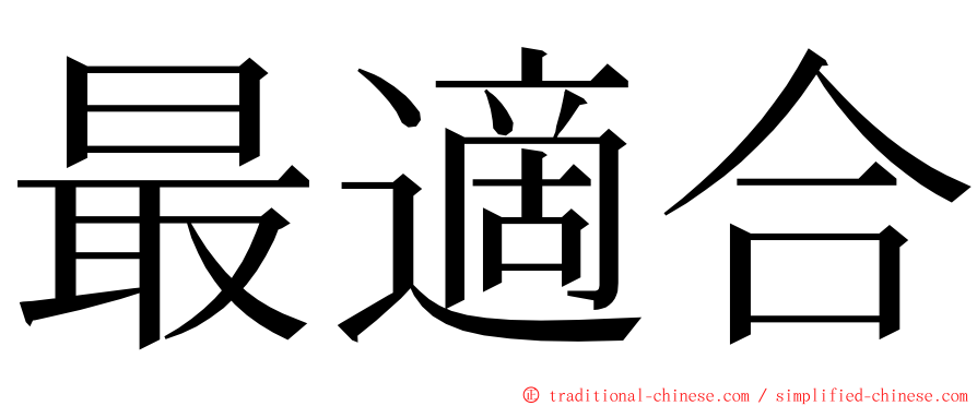 最適合 ming font