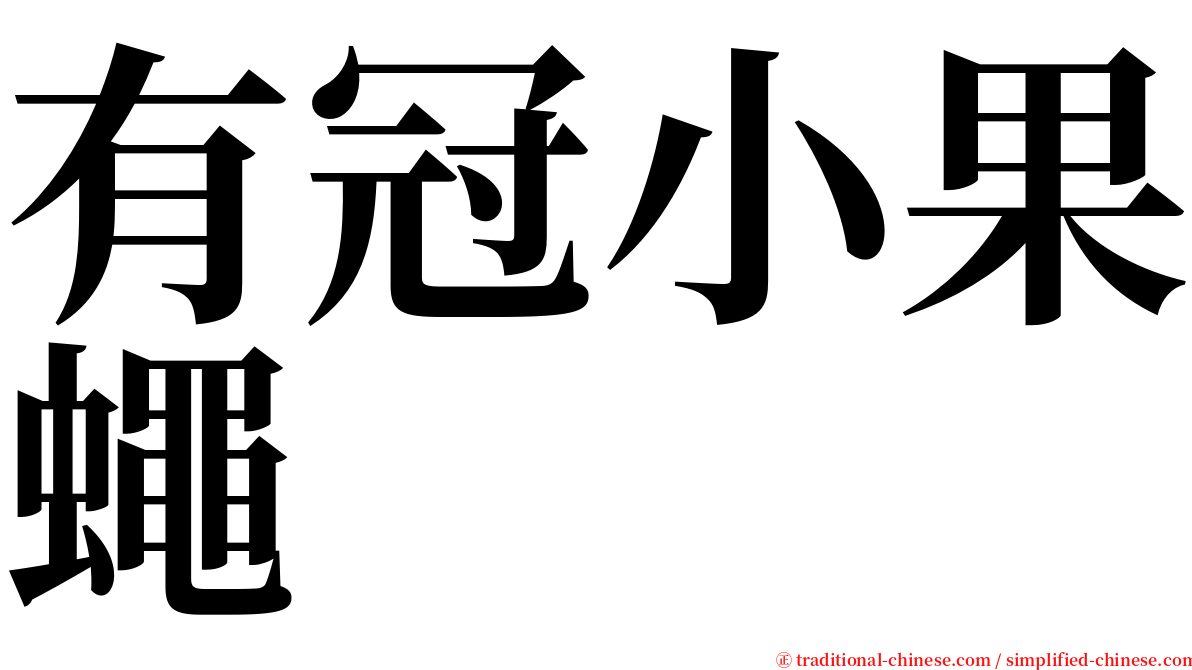 有冠小果蠅 serif font