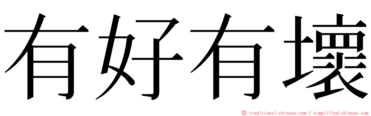 有好有壞 ming font