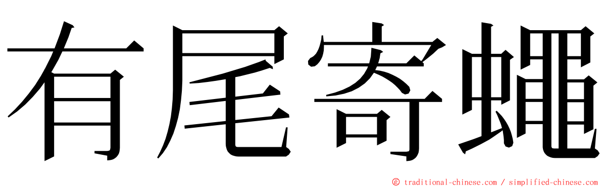 有尾寄蠅 ming font