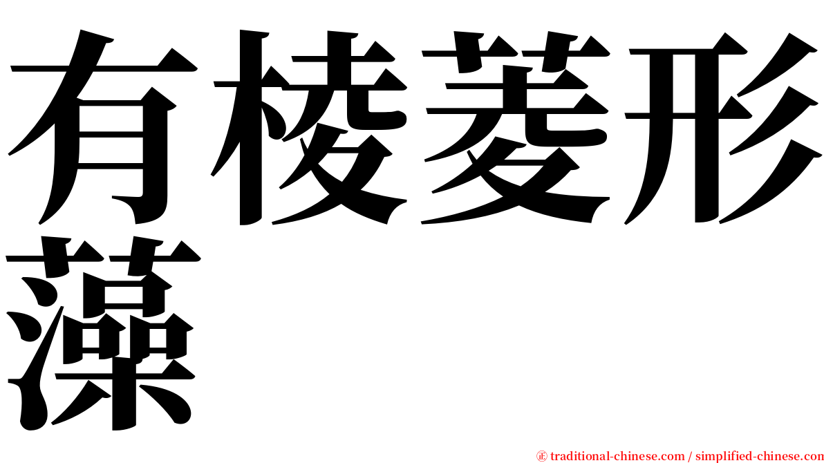 有棱菱形藻 serif font