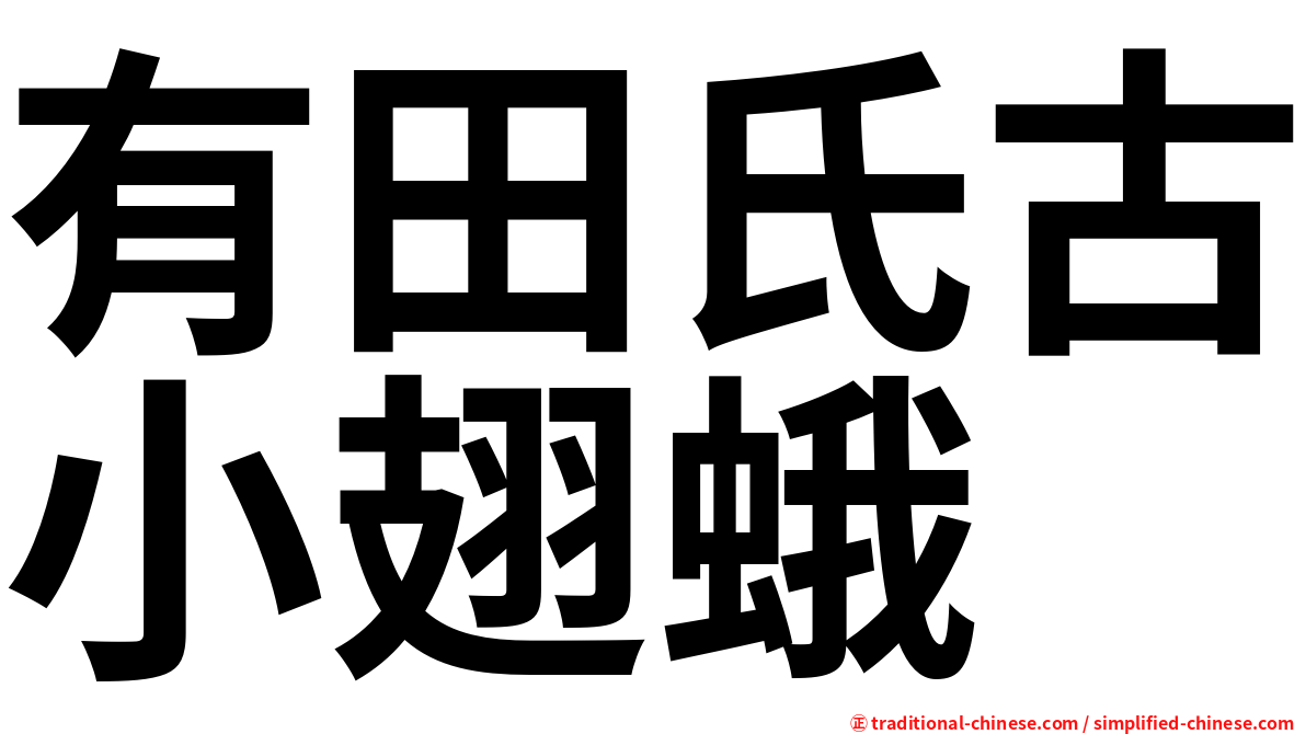 有田氏古小翅蛾