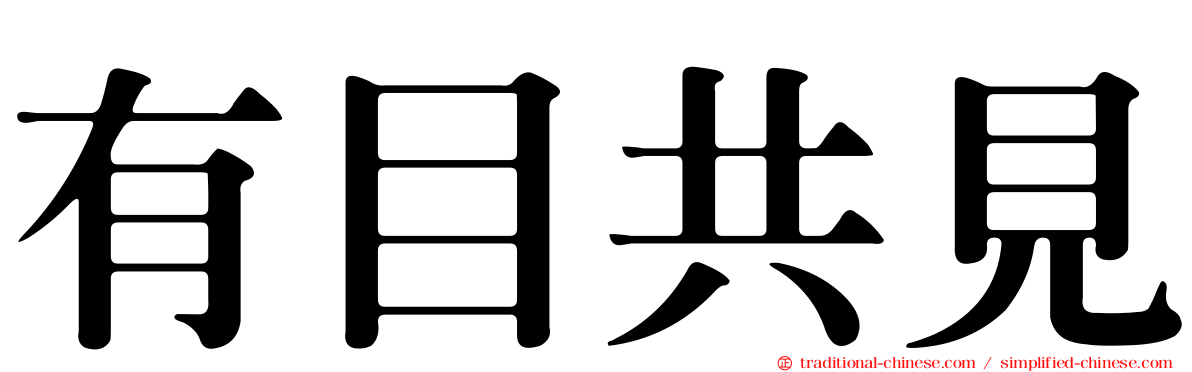 有目共見