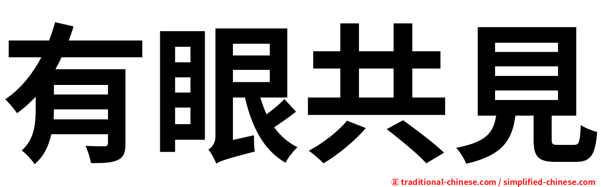 有眼共見