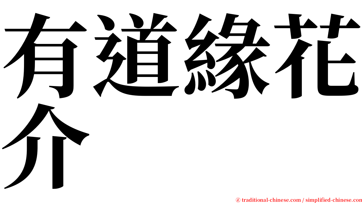 有道緣花介 serif font