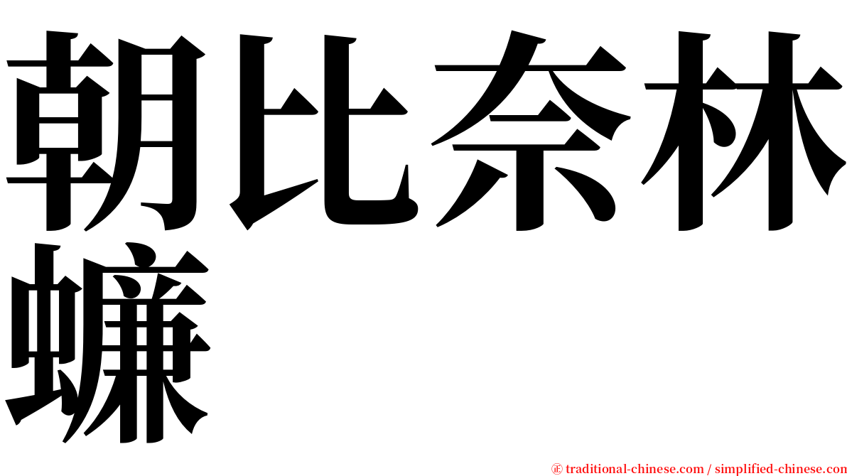 朝比奈林蠊 serif font