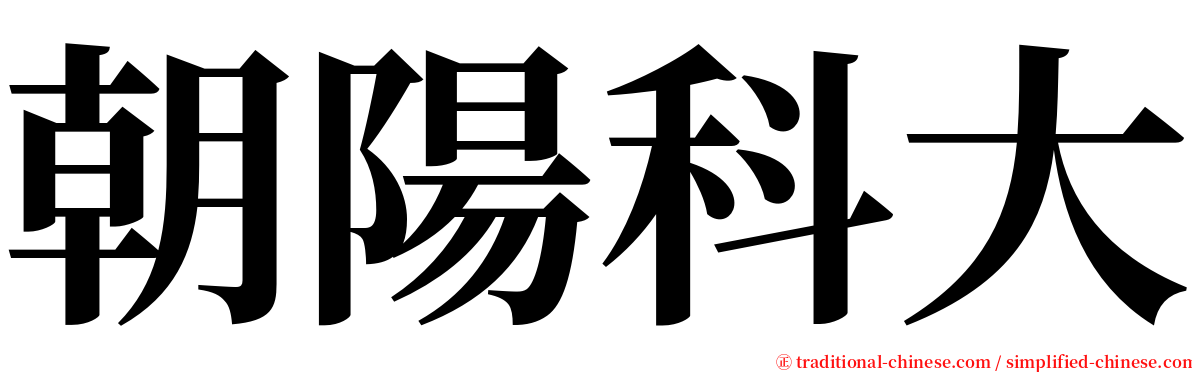 朝陽科大 serif font