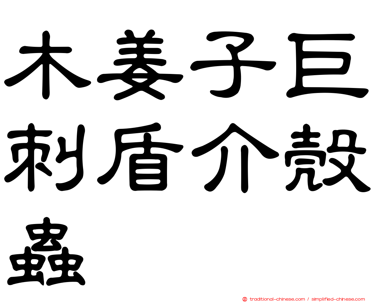 木姜子巨刺盾介殼蟲