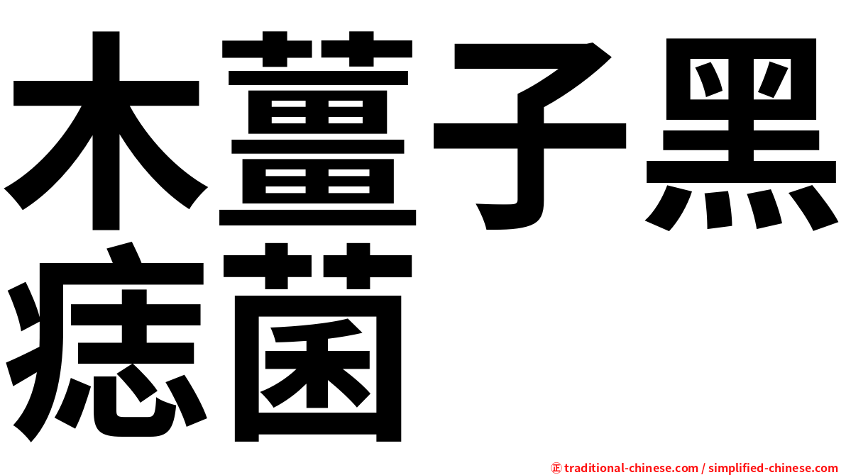 木薑子黑痣菌