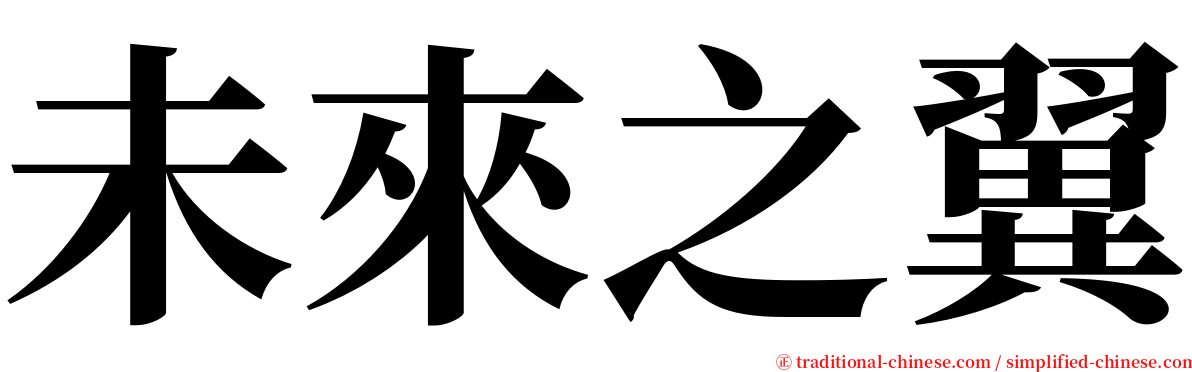 未來之翼 serif font