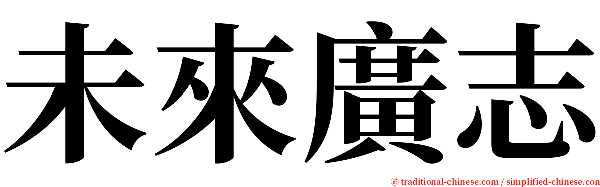 未來廣志 serif font