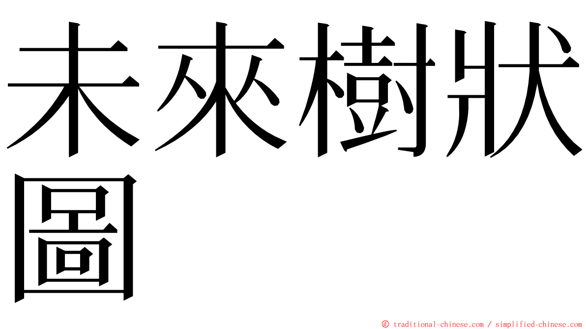 未來樹狀圖 ming font