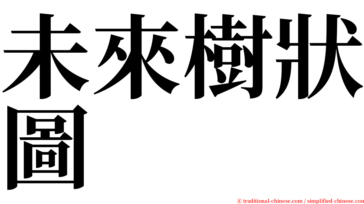 未來樹狀圖 serif font
