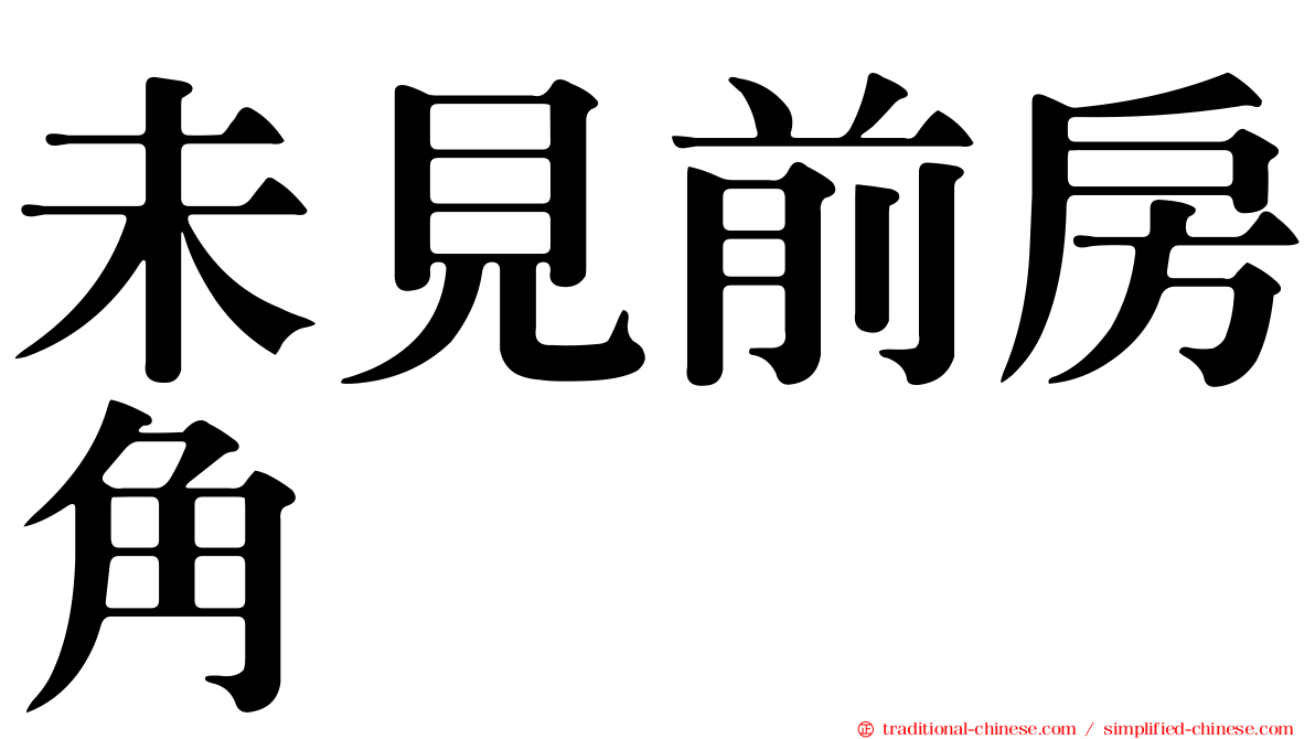 未見前房角