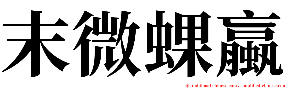 末微蜾蠃 serif font