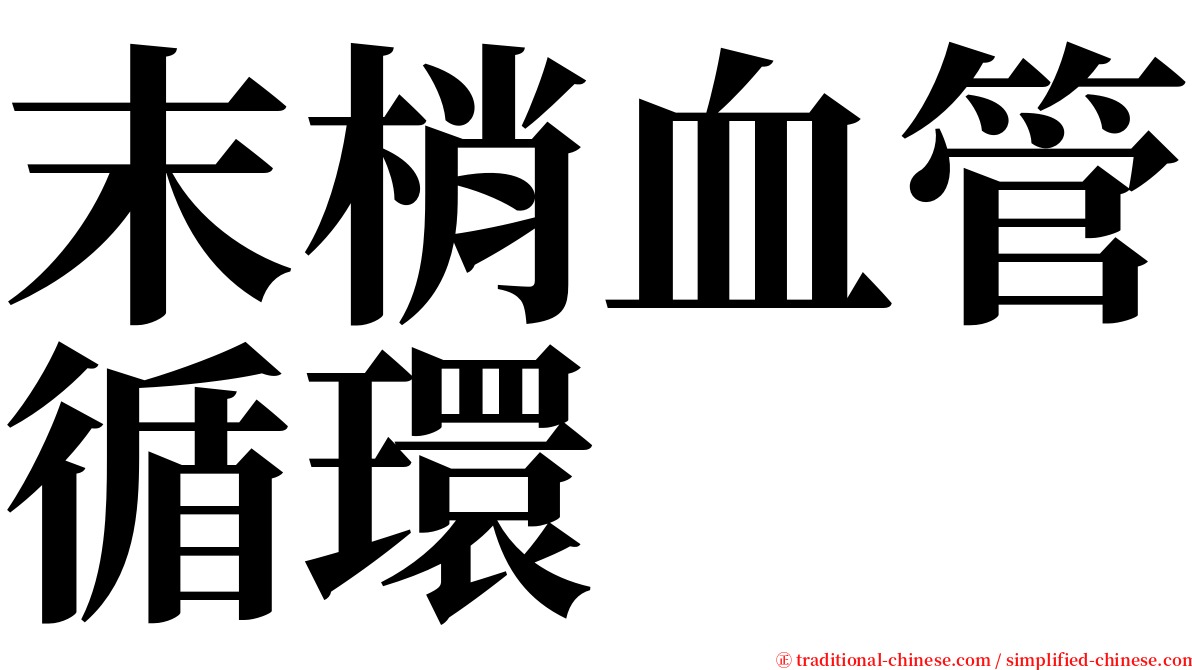 末梢血管循環 serif font