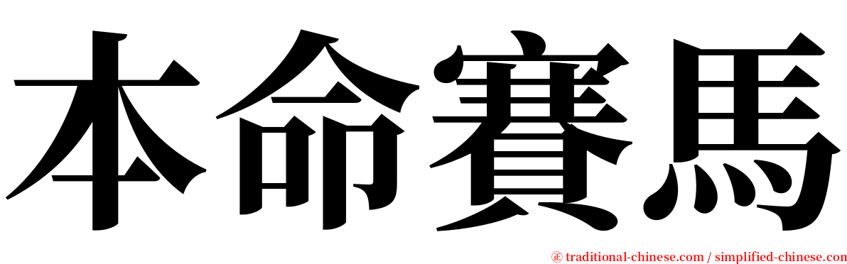 本命賽馬 serif font