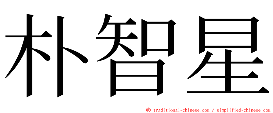 朴智星 ming font