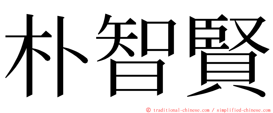 朴智賢 ming font