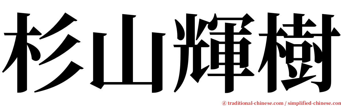 杉山輝樹 serif font