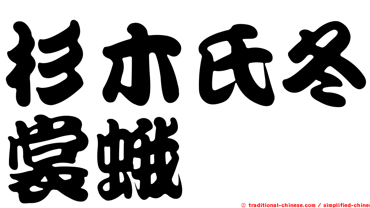 杉木氏冬裳蛾
