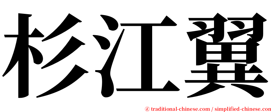 杉江翼 serif font