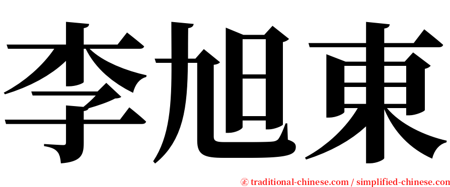 李旭東 serif font