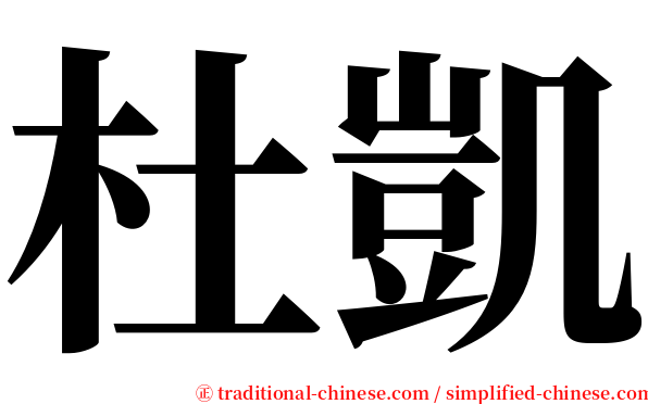 杜凱 serif font