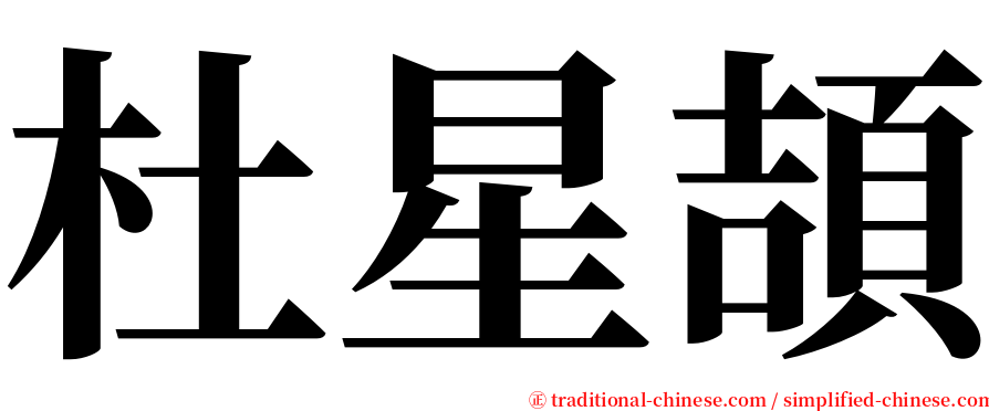 杜星頡 serif font