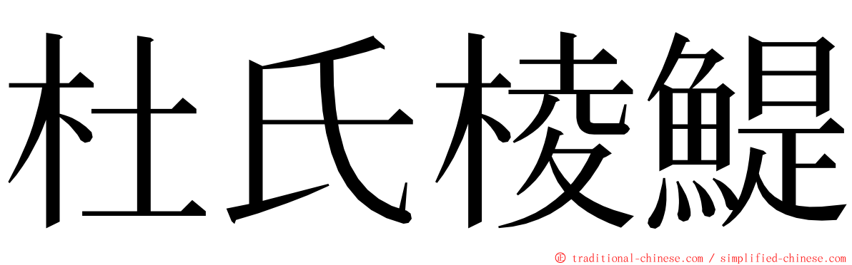 杜氏棱鯷 ming font