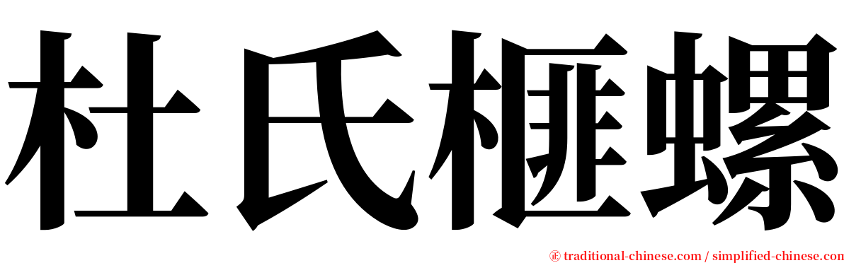 杜氏榧螺 serif font