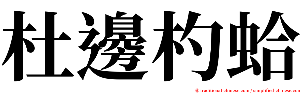 杜邊杓蛤 serif font