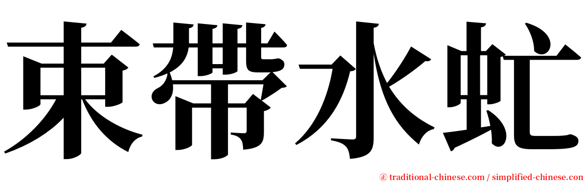 束帶水虻 serif font